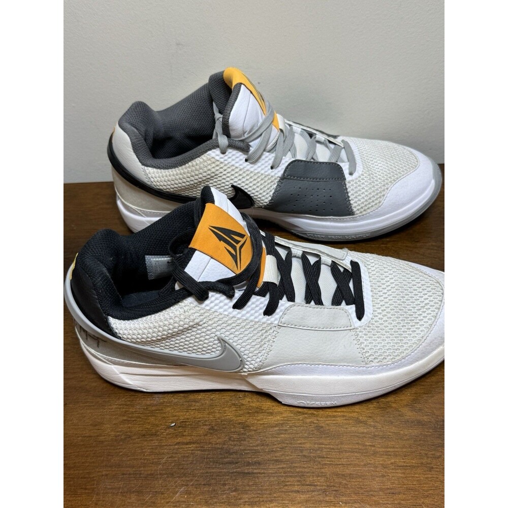 Nike Ja 1 Light Smoke Grey Sneaker White Gray Black Yellow DR8785-100 2023 8.5M - Picture 8 of 10